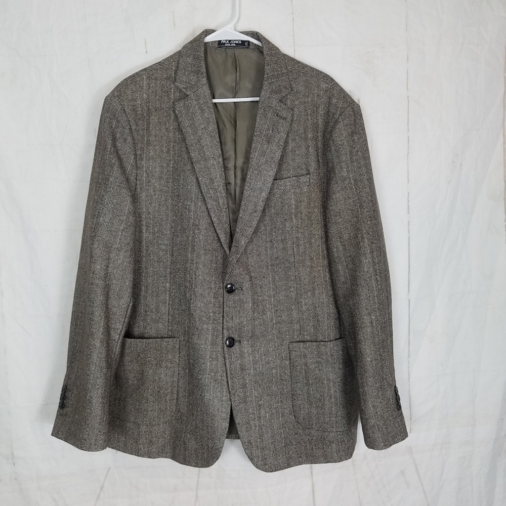 Paul jones brown white two button front blazor